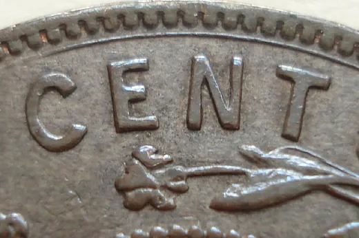 Re-engraved Letters in CENT