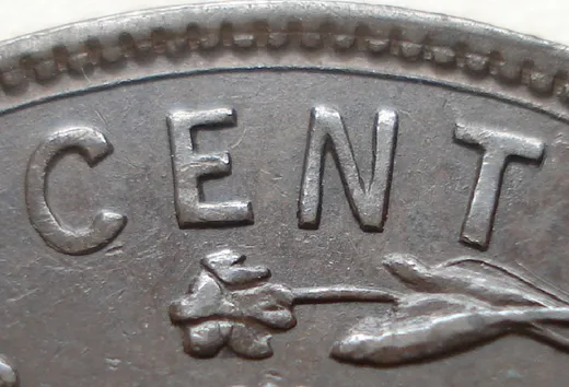 Re-engraved Letters in CENT