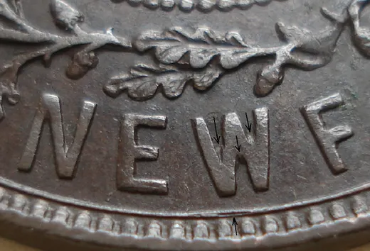 Re-engraved Letters in NEWF
