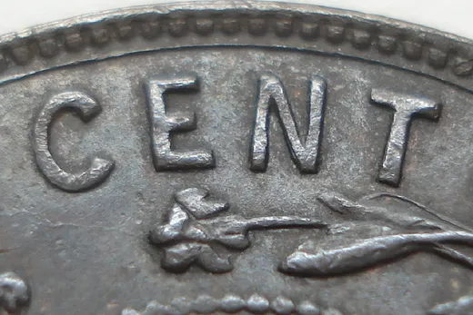Re-engraved Letters in CENT
