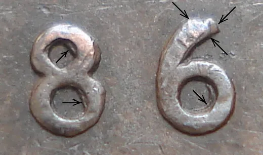 Repunched 8 & 6