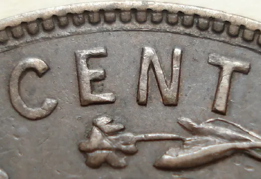 Re-engraved Letters in CENT