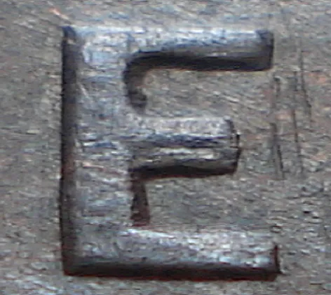 Re-engraved E in NEWF