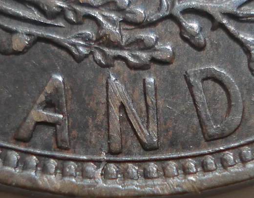 Letter N & Die Crack