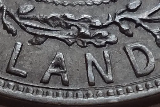 Re-engraved Letters in LAND