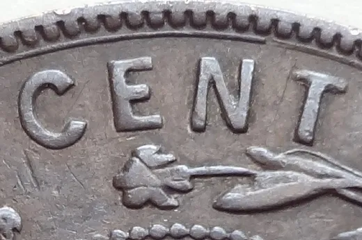 Re-engraved Letters in CENT