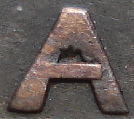 Re-engraved A in LAND