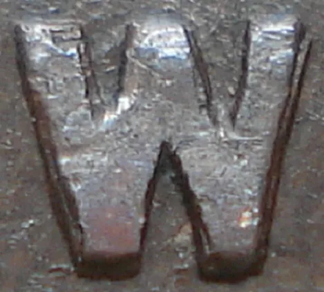 Re-engraved Gothic W in NEWF