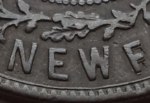 Re-engraved F in NFLD