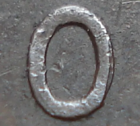 Re-engraved O in ONE