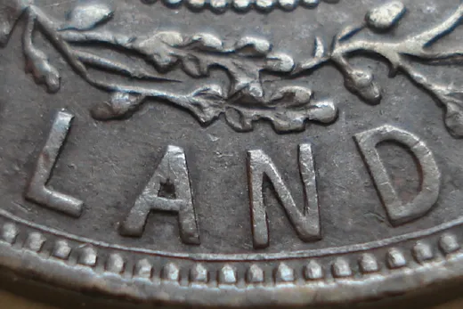 Re-engraved Letters in LAND