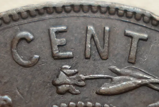 Re-engraved Letters in CENT
