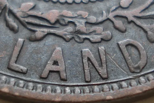 Re-engraved Letters in LAND