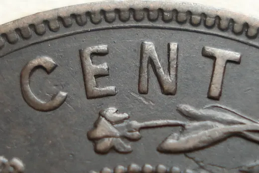 Re-engraved Letters in CENT