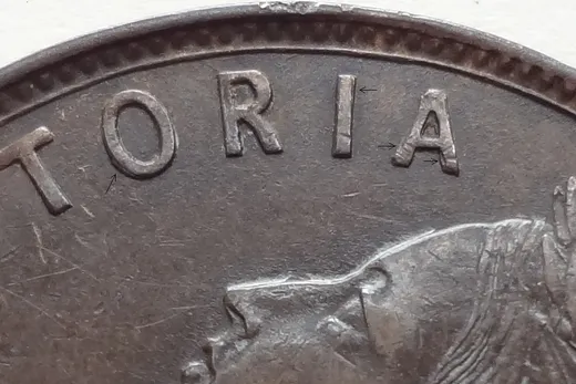 Re-engraved Letters in ORIA