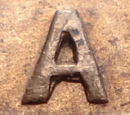 Re-engraved A in LAND