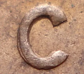 Re-engraved C in CENT