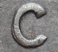 Re-engraved C in CENT