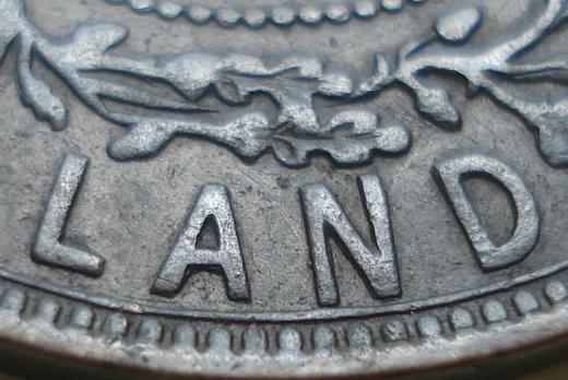 Re-engraved Letters in LAND