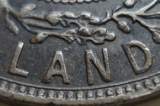 Re-engraved Letters in LAND