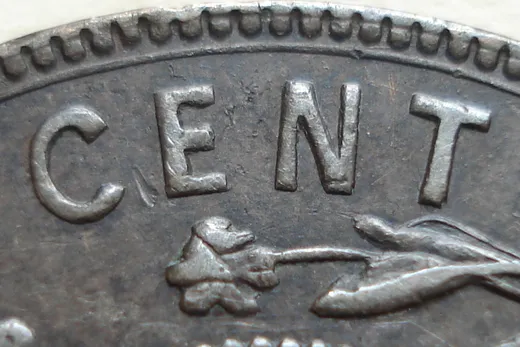 Re-engraved Letters in CENT