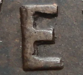 Re-engraved E in NEWF