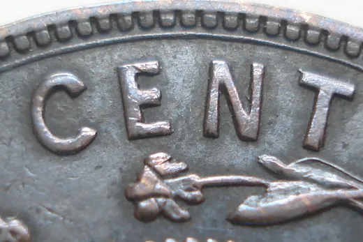 Re-engraved Letters in CENT