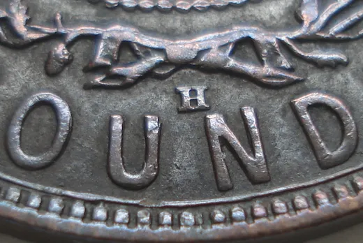 Low H, Re-engraved [O & N] in OUND