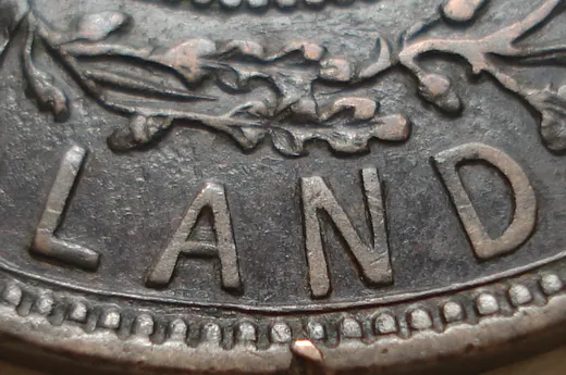 Re-engraved Letters in LAND