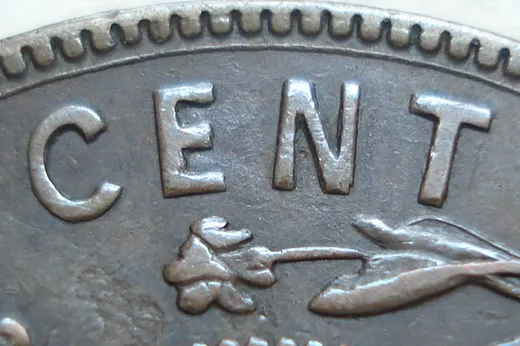 Re-engraved Letters in CENT