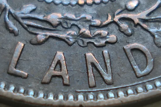 Re-engraved Letters in LAND