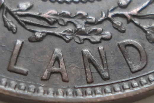 Re-engraved Letters in LAND