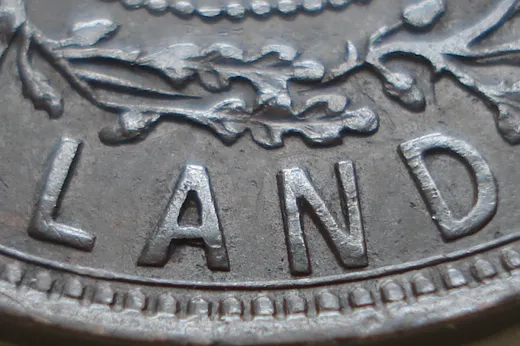 Re-engraved Letters in LAND