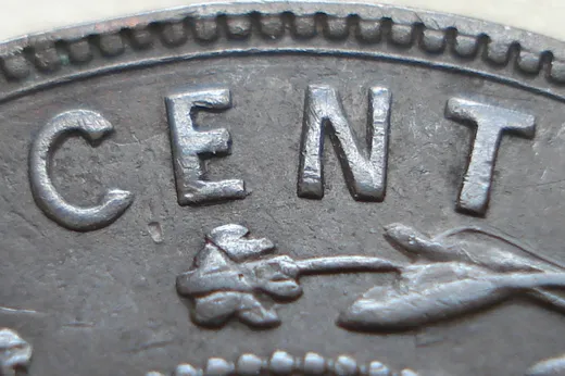 Re-engraved Letters in CENT