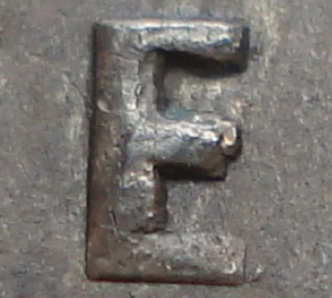 Re-engraved E in CENT
