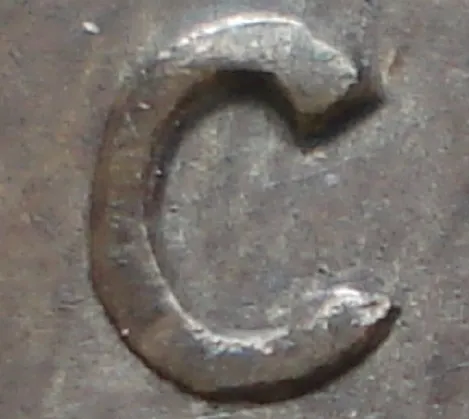 Re-engraved C in CENT