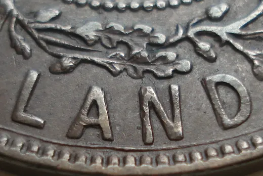Re-engraved Letters in LAND