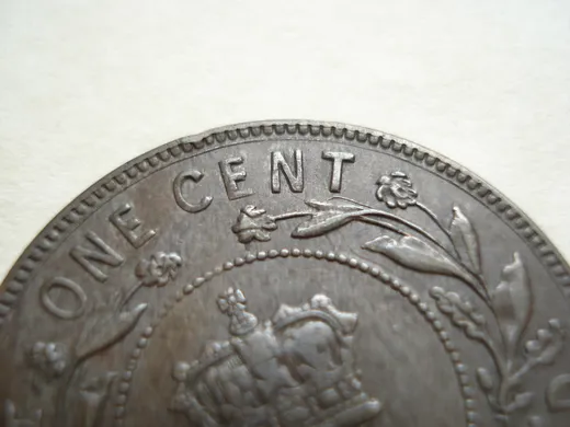 Re-engraved N in CENT