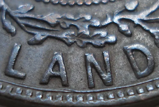 Re-engraved Letters in LAND