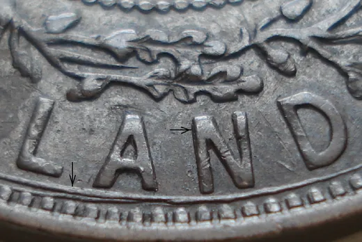 Re-engraved Letters in LAND