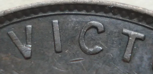 Re-engraved Letters in VICT