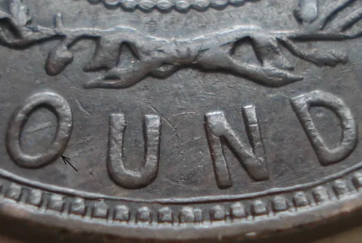 Re-engraved Letters in OUND