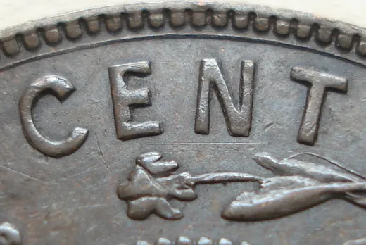 Re-engraved Letters in CENT