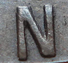 Re-engraved N in LAND