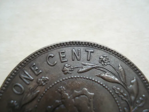 Re-engraved N in CENT