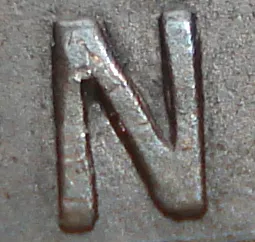 Re-engraved N in LAND
