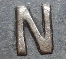 Re-engraved N in CENT