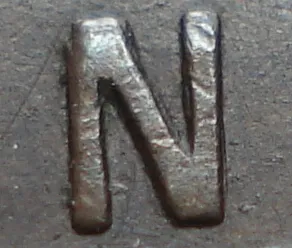 Re-engraved N in OUND