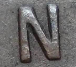Re-engraved N in OUND