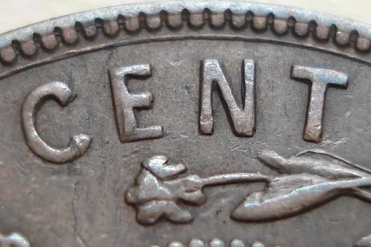Re-engraved Letters in CENT